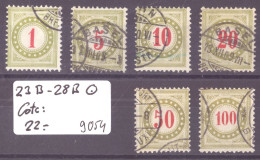 TAXE - No 23B - 28B  OBLITERES  - COTE: 22.- - Postage Due