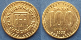 YUGOSLAVIA - 100 Dinara 1993 KM# 159 Federal Republic (1992-2003) - Edelweiss Coins - Yougoslavie