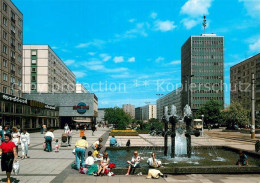 72991144 Magdeburg Zentrum Wasserspiele Fussgaengerzone Hochhaus Magdeburg - Magdeburg