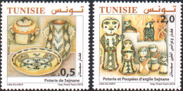 2018- Tunisie - Poterie Et Poupées D’argile De Sejnane - Série Complète  -  2V - MNH ***** - Tunisie (1956-...)