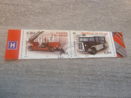 Pompiers à échelle Et Vehicule De Police - 0.20 Et 0.30 € - Yt 3611 Et 3616 - Multicolore - Oblitérés - Année 2003 - - Used Stamps
