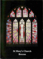 Art - Vitraux Religieux - St Mary's Church Brecon - South Wales - The East Window Christ In Glory - CPM - Voir Scans Rec - Schilderijen, Gebrandschilderd Glas En Beeldjes
