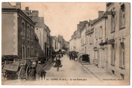 CPA 49 - CANDE (Maine Et Loire) - 21. La Rue Saint-Jean (animée, Attelages) - Other & Unclassified