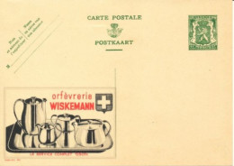 BELGIUM PPS 35C GREEN "SCEAU D'ETAT" SBEP 6 PUBLIBEL 281 ORFEVRERIE WISKEMANN UNUSED - Werbepostkarten