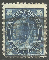 970 Canada 1897 Victoria 5c Dark Blue Queen Victoria Maple Leaf Feuille (36) - Oblitérés