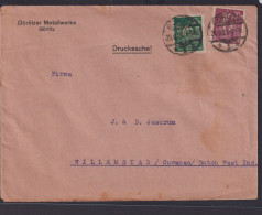 Deutsches Reich Brief Infla MIF Arbeiter Destination Görlitz Curacao - Cartas & Documentos