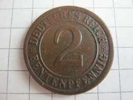 Germany 2 Rentenpfennig 1924 E - 2 Renten- & 2 Reichspfennig
