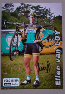 Autographe Ellen Van Loy Telenet Fidea Format A5 - Radsport