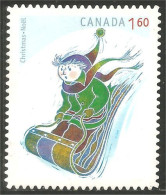 Canada Noel Christmas Enfant Children Luge Sled Sleigh Mint No Gum (16-003) - Oblitérés