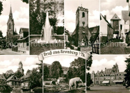 72987250 Kronberg Taunus Kirche Brunnen Turm Schloss Tiergehege Kronberg Taunus - Autres & Non Classés