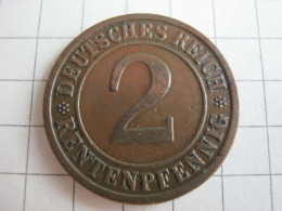 Germany 2 Rentenpfennig 1924 F - 2 Renten- & 2 Reichspfennig