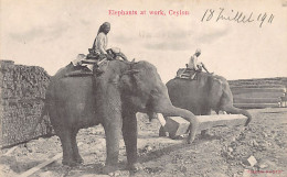 Sril Lanka - Elephants At Work - Publ. Skeen-Photo  - Sri Lanka (Ceilán)