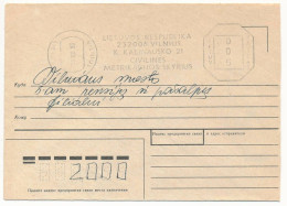 Meter Cover / Soviet Style - 25 August 1993 Vilnius - Lituania