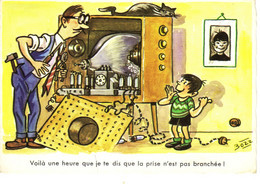 Illustration BOZZ   Ed MD  N°1971 - Humour Television Enfant - CPSM 10,5x15  TBE Neuve - Otros & Sin Clasificación