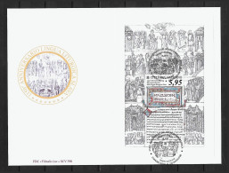 2018 Joint/Congiunta Vatican City And Slovakia, FDC VATICAN CITY WITH SOUVENIR SHEET: Slavic Liturgical Language - Joint Issues