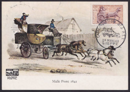 France 1963, Post Coach, Beautifull Postmark & Card - Sonstige & Ohne Zuordnung