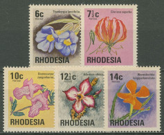 Rhodesien 1974 Blumen Thunbergia Gloriosa 145/49 Postfrisch - Rhodesia (1964-1980)