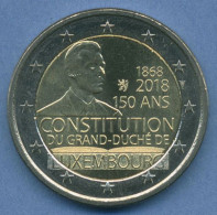 Luxemburg 2 Euro 2018 150 Jahre Verfassung, Vz/st (m5046) - Lussemburgo