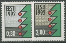Estland 1992 Weihnachten Weihnachtsbaum 195/96 X Postfrisch - Estonia