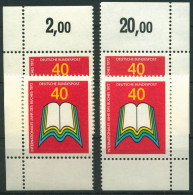 Bund 1972 Jahr Des Buches 740 Alle 4 Ecken Postfrisch (E902) - Neufs