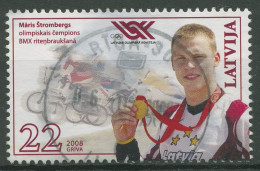 Lettland 2008 Olympische Spiele Peking Medaillengewinner 745 Gestempelt - Latvia