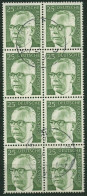 Bund 1971/72 Heinemann 689 8er-Block Gestempelt - Used Stamps