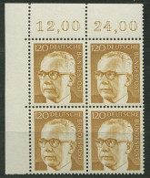Bund 1971/72 Heinemann 691 4er-Block Ecke 1 Postfrisch - Unused Stamps