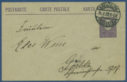 Oberschlesien 1920 Postkarte P 2 Gebraucht, KREUZBURG Nach Görlitz (X40574) - Autres & Non Classés