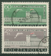 Polen 1959 Interparlamentarische Union Parlamentsgebäude 1116/17 Gestempelt - Gebraucht