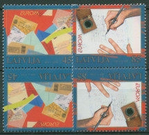 Lettland 2008 Europa CEPT Der Brief Kehrdruckpaare 731/32 KD Postfrisch - Lettonie