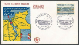 France 1966, Rance Tidal Power Station, FDC - Otros & Sin Clasificación