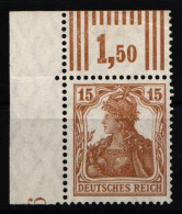 Deutsches Reich 100 A W OR Postfrisch W OR 3/7/3 #NJ613 - Andere & Zonder Classificatie