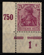 Deutsches Reich 148 PN Postfrisch Platennummer 6 #NL155 - Otros & Sin Clasificación