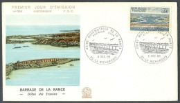 France 1966, Rance Tidal Power Station, Nice FDC - Otros & Sin Clasificación