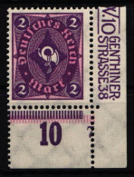 Deutsches Reich 191 PN Postfrisch Plattennummer 7 #NL213 - Altri & Non Classificati