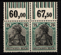 Deutsches Reich 104 B W OR Postfrisch 1`4`1/1`5`1, Paar #NL024 - Sonstige & Ohne Zuordnung