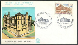 France 1967, Chateau De Saint-Germain, Nice FDC - Andere & Zonder Classificatie