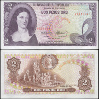 COLOMBIA 2 PESOS ORO - 20.07.1977 - Paper Unc - P.413b Banknote - Colombie