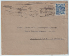 ESPAGNE / ESPANA - 1945 Ed.976 Sobre Carta De MADRID A SUIZA - Cartas & Documentos