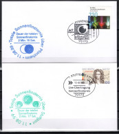 Germany 1999 Space, Total Eclipse 2 Commemorative Covers - Europa