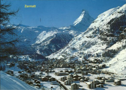 11451818 Zermatt VS Gesamtansicht Mit Matterhorn Wintersportplatz  - Autres & Non Classés