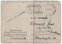 Post Document Releasing The German Karl Schwarz From Any Responsibility For German Nazism And War Crimes. 6 VI 1947 - Briefe U. Dokumente