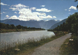 11451633 Bad Ragaz Uferweg Am Rhein Mit Alpenpanorama Bad Ragaz - Andere & Zonder Classificatie