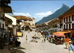 11451583 Gruyeres FR Dorfpartie Brunnen Turm Gruyeres - Sonstige & Ohne Zuordnung