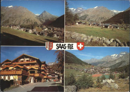 11439025 Saas-Fee Panorama Wappen Saas-Fee - Autres & Non Classés