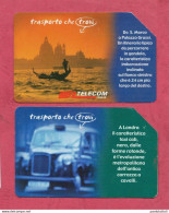 Italy, Exp. 31.12.2003 & 30.06.2004. TELECOM Italia- Paese Che Vai Londra E Venezia. Lot Of Two Used Phone Cards By 5000 - Public Practical Advertising