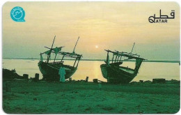 Qatar - Q-Tel - Autelca - Dhows At Sunset, 1996, 20QR, 65.000ex, Used - Qatar