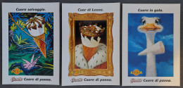 3 Cartes Postales Numérotées - Cornetto Algida (cornet De Glace) Cuere Di Panna - Reclame