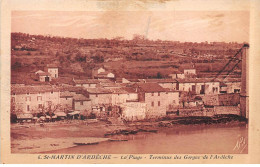 SAINT MARTIN D'ARDECHE - La Plage - Terminus Des Gorges De L'Ardèche - Très Bon état - Other & Unclassified