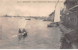 ARCACHON - Plage Et Embarcadère - Marée Haute - Très Bon état - Arcachon